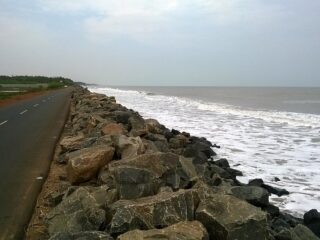 kakinada beach to uppada